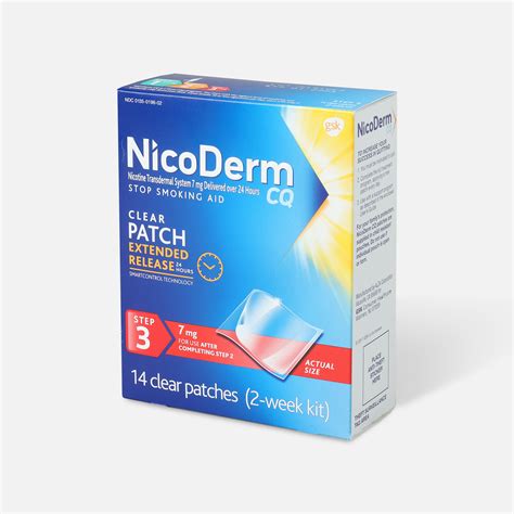 nicoderm cq clear patches step   quit smoking mg  ct