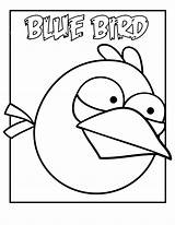 Angry Coloring Pages Birds Bird Blue Print Printable sketch template