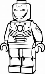 Lego Coloring Iron Man Pages Printable Drawing People Cartoon Face Ironman Print Color Colouring Legos Head Drawings Blank Draw Sheets sketch template