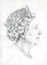 Queen Elizabeth Portrait Sketch Jody Drawing Pencil Coins Royal Queens Head Clark Her Crown Coin Ii Mint Latest Face Definitive sketch template