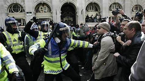London Riot Police Charge G20 Protesters After Bank Stormed Fox News