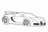 Coloring Bugatti Veyron Car Chiron Bugattiveyron Pikafi sketch template