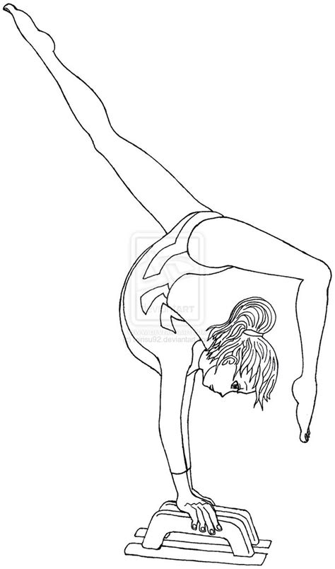 gymnastics coloring pages  printable easy  color pictures print