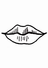 Coloring Mouth Lips Printable Pages sketch template