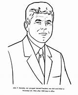 Coloring Pages Presidents Kennedy John sketch template