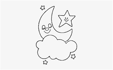 coloring page moon  stars  transparent png  pngkey