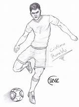 Ronaldo Coloring Pages Soccer Cristiano Christiano Draw Ball Printable Colorings Kids Color Print Getcolorings Getdrawings Step sketch template