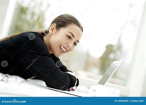 woman slouched  resting  keyboard stock image image  slouched