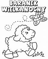 Kolorowanki Baranek Wielkanocny Wielkanocne Darmowe Tablicę sketch template