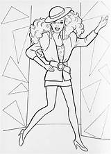 Coloring 80s Pages Fashion Barbie Rockers Illustration Template Print Getdrawings Getcolorings Sketch sketch template