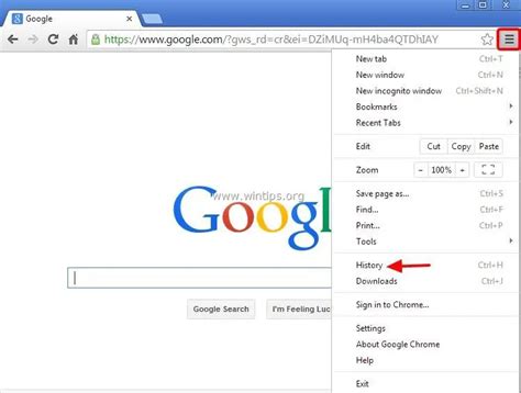 view clear google chrome browsing search history wintipsorg windows tips  tos
