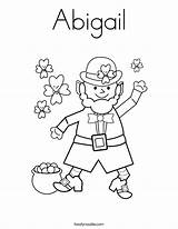 Abigail Frankie Leprechaun Twisty Noodle Twistynoodle Patricks sketch template