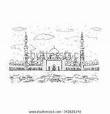 Dhabi Mosque Zayed Sheikh Uae sketch template