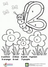 Spring Worksheet Number Color Coloring Worksheets Kids Pages Kindergarten Printable Preschool Sheets Flowers Math Season Preschoolplanet Butterfly Seasons sketch template