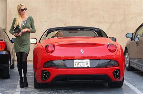 Screensaver Top Car Girl Paris Hilton With Ferrari California