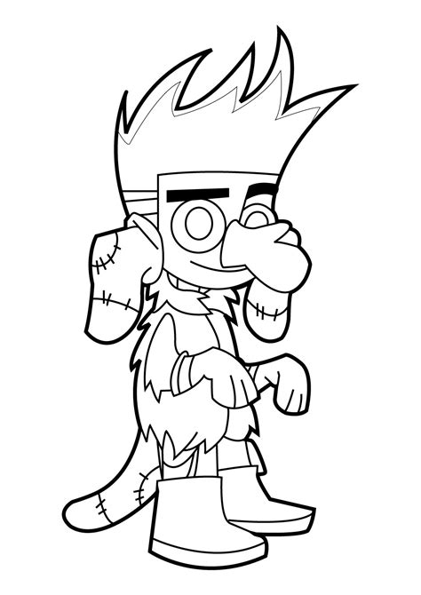 johnny test coloring pages  getdrawings