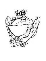 Coloring Frog Prince Pages King Frogs sketch template