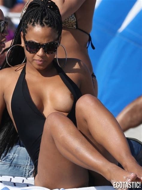 christina milian actress beach nip slips black celebs leaked
