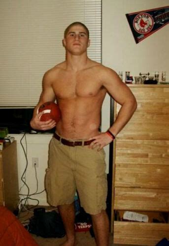 shirtless male hunk football sports frat jock shorts dude photo 4x6