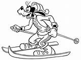 Disney Goofy Skiing Nartach Kolorowanka Zimie Kolorowanki Acres Ellens Druku Bajek sketch template