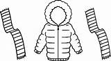 Jacket Coloring Winter Scarf Pages Color Clipart Drawing Coat Printable Template Sheets Life Wecoloringpage Kids Two Coats Getcolorings Print Getdrawings sketch template