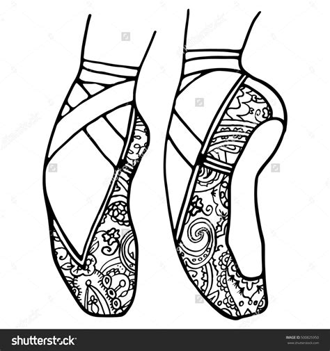 ballet shoes coloring pages  getcoloringscom  printable