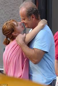 Kelsey Grammer S New Wife Kayte Gives Him A Kiss As They Go For A Walk