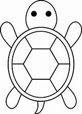 Turtle Outline Sea Cute Cliparts Tortuga Clip Coloring Para Line Tortue Print Color Kids Patron Attribution Forget Link Don Tail sketch template