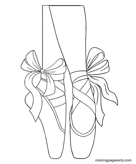 coloring pages  ballet shoes