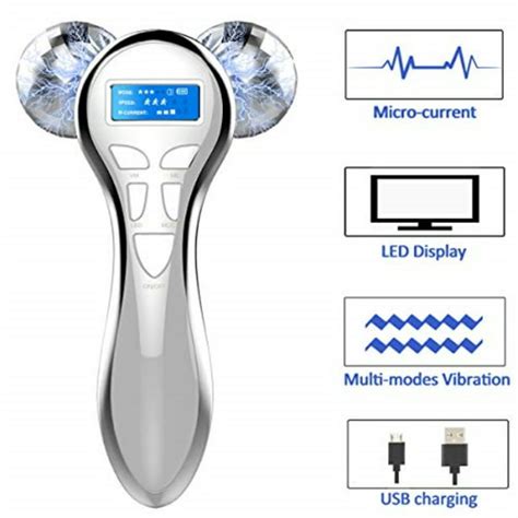 4d Microcurrent Facial Massager Roller Electric Rechargeableface Lift