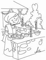 Diwali Coloring Pages Kids Drawing Festival Happy Colouring Sketch Easy Deepavali Drawings Sheets Printable Painting Sketches Thailand Children Light Clipart sketch template