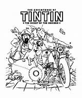 Tintin Coloring Pages Print Kids Easy Printable Color Getcolorings sketch template
