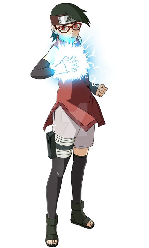 boruto naruto next generation sarada chidori by iennidesign on