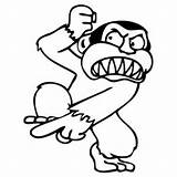 Monkey Angry Evil Family Clipart Guy Cliparts Cartoon Library Clip Decal Sitting Vinyl Car sketch template