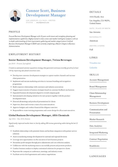 business development manager resume guide  templates