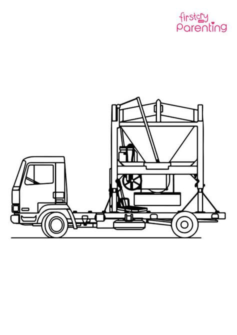 cement truck coloring page  kids firstcry parenting