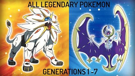 all legendary pokemon gen 1 7 youtube