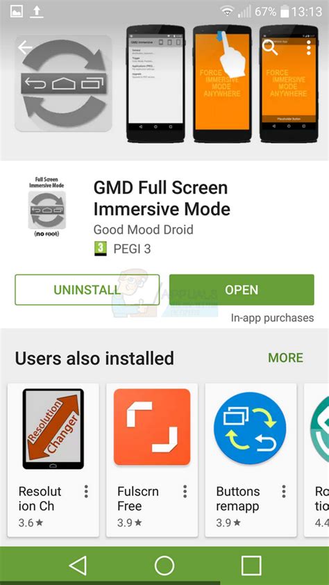 hide   screen buttons  android