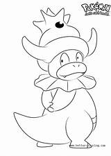 Coloring Slowking Pokemon Pages Printable Kids sketch template