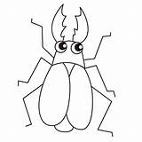 Beetle Stag sketch template