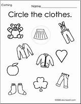 Clothes Worksheets Preschool Worksheet Activities Clothing Kindergarten Preschoolers Kids Theme Matching Identify Children Worksheeto Work Via sketch template