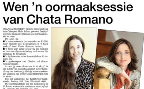 lifestyle makeover die burger newspaper afrikaans article chata