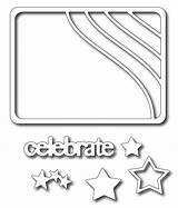 Dies Stamper Frantic Stripes Stars Card Precision Set Fra Die Wishes Warm Celebrate sketch template