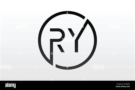 initial ry letter logo  creative modern business typography vector