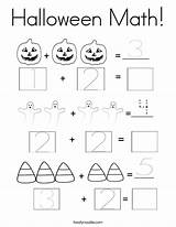 Halloween Math Coloring Name Print Twistynoodle Addition Pumpkin Built California Usa Ll Noodle Fractions Change Template Fun sketch template