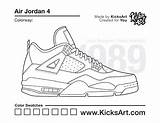 Jordan Air Coloring Pages Travis Scott Sneaker Rear sketch template