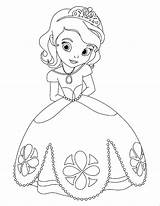 Sofia First Coloring Pages Dress Princess Sophia Printable Disney Color Book Colouring Sheet Para Princesa Princesse Activity Colour Colorear Drawings sketch template