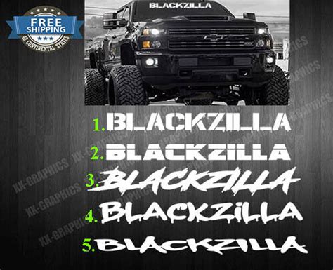 Blackzilla 乙烯基 42 英寸贴花贴纸挡风玻璃柴油涡轮适合汽车卡车 Suv Ebay
