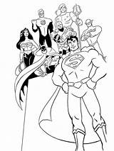 Coloring Pages Justice League Printable Cartoons sketch template