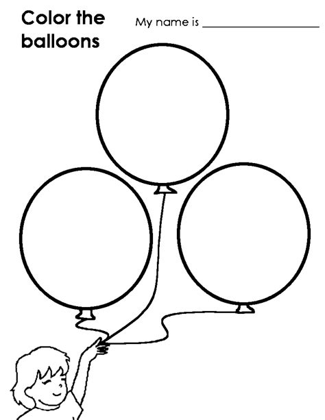 drawing balloon  objects printable coloring pages
